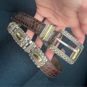 Brighton leather and metal belt. Size 28.